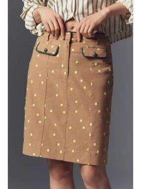 Maeve Clean Trouser Column Knee-Length Skirt